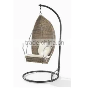2017 Sigma New Design Furniture Indoor Outdoor Resin Wicker Egg Shaped Swing Chair thumbnail-1