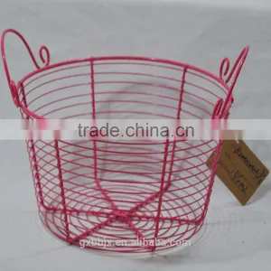 Metal Wire Pet Egg Basket With Handles thumbnail-1