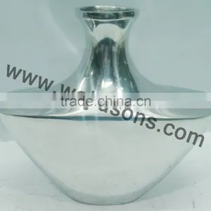 Home Decor Floor Vase , Antique Finish Vase , Tabletop Flower Vase , Metal Flower Antique Vase thumbnail-4