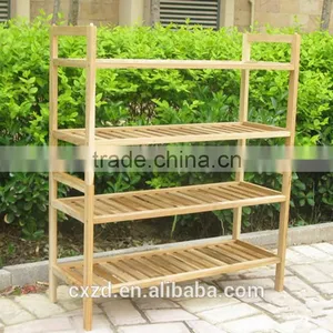 Home Furniture Four-tier Walnut Shoe Rack thumbnail-2