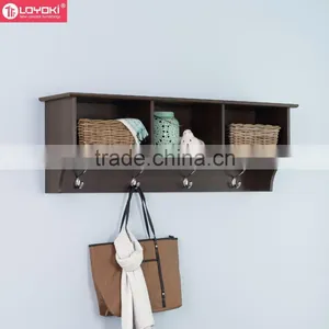 Entryway Cube Shelf With Coat Hook Wood Cubes Furniture Wall Storage Organizer Floating Shelf thumbnail-1