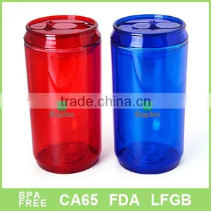 Double Wall Soda Drinking Plastic Can thumbnail-1