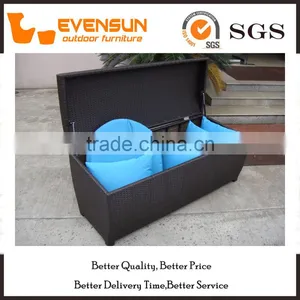 Large Long Size Wicker Storage Box Outdoor Rattan Furniture thumbnail-4