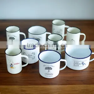Wholesale Customized Cup Logo Printing Camping Enamel Mug thumbnail-1