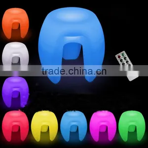 Rechargeable Outdoor Glowing Plastic Led Lounge Chair thumbnail-1