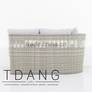 Dreux Right Hand Outdoor Bench - Vietnam Poly Rattan - Wicker Furniture thumbnail-5