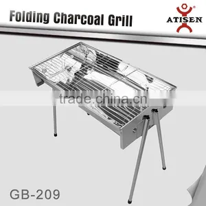 Hot Folding Charcoal Grill Stainless Steel BBQ Tools For Outdoor Picnic Camping thumbnail-1