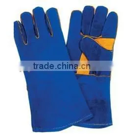 Long Type Safety Welding Glove Blue thumbnail-1
