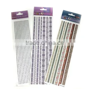 Retro Glitter Sticky Border, Retro Fashion Sticky Border, Rustic Style Glitter Border Sticker thumbnail-6