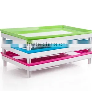 Foldable Plastic Table Storage Shelf Multipurpose Storage Racks thumbnail-1