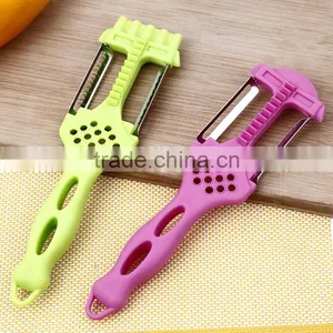 Factory Top Quality PP Material Handle Stainless Steel Blade Multifunctional New Style Peeler and Grater thumbnail-2