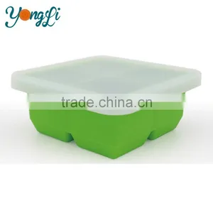 Silicone Baby Food Freezer Tray With Clip-on Lid thumbnail-1
