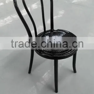 Black Resin Thonet Chair Hotel Dining Chair Resin Chair thumbnail-1