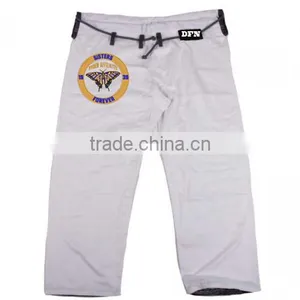 Pakistani Gi White Color Pearl Weave Top Quality BJJ Gi's Custom OEM thumbnail-2