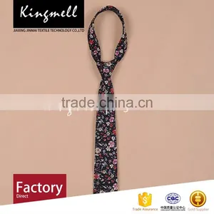 Custom Made Floral Digital Printed 100% Cotton Neckties for Men thumbnail-1