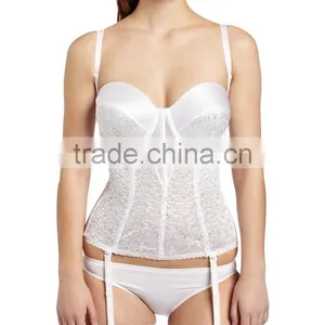 2015 White Lace Cheap Mature Women Sexy Plus Size Lingerie Corset thumbnail-2