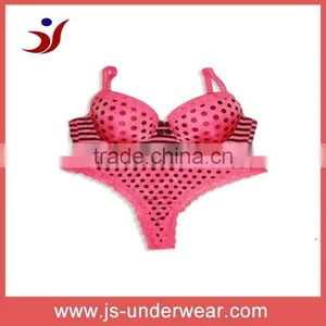 Girls Sexy Nylon Spot Print Undergarments Girls Underwear Bra Set thumbnail-1