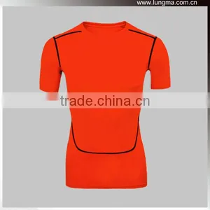 Free Sample Boy's Blank Short Sleeve Rash Guard Tee Compression Shirt For Water Sports Swim Surf Cycling Beach Running thumbnail-2