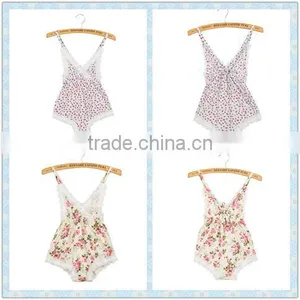 Summer Newborn Baby Clothes Floral Romper Wholesale Cheap Girls Newborn Rompers. thumbnail-2