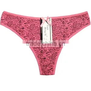 Yun Meng Ni Sexy Underwear Zebra Printed Women's T-back Soft Cotton Thong thumbnail-4