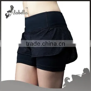 Womandouble Layers Jump Short Jogging Pants High Waist Yoga Pants thumbnail-2