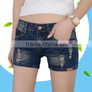 2016 Latest Design Solid Color Women Hot Denim Shorts thumbnail-2