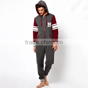 PA0026A Custom Adult Onesie 100 Cotton Jumpsuits With Hood thumbnail-1