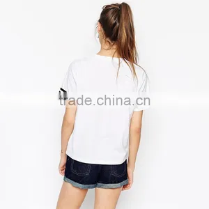 2017 Top Quality Customized Printed t Shirts With Stripe Sleeves thumbnail-3