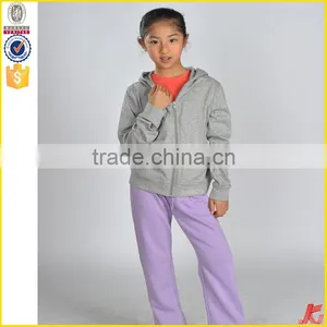 Factory Directly Sales Girls Zipper up Plain Sweatshirt Shirts thumbnail-6