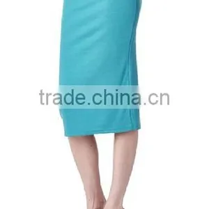 Women Plus Size High Stretch Below Knee Pencil Skirt thumbnail-3