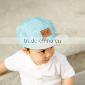 Custom Kids Design Baby Blue Cartoon 5 Panel Cap for Children thumbnail-3