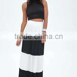 2015 New Arrival Chiffon Pleated Skirt Latest Skirt Design Pictures Long Skirts thumbnail-2
