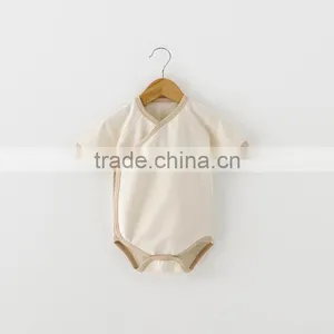 Wholesale 100% Organic Cotton Baby Bodysuit Baby Rompers Baby Clothes thumbnail-1