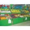 Supermarket Double Layer Fruit and Vegetable Metal Rack Display Shelf thumbnail-1