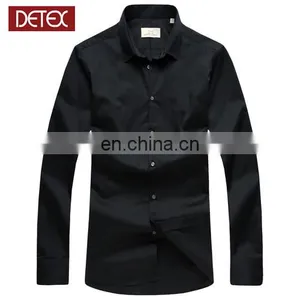 High Quality Custom Designs Man Black Oxford Dress Shirt thumbnail-1