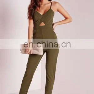 Fashion New Design Women Sexy Onesie Jumpsuit In Khaki 2015 thumbnail-4