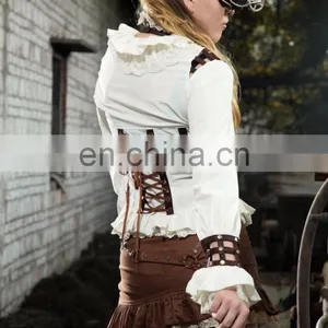 Steampunk Long Sleeve Shirt With Choker-collar thumbnail-6