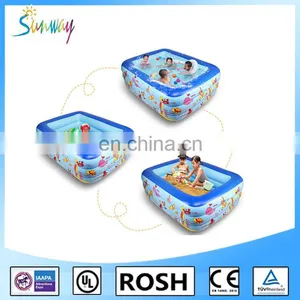 SUNWAY Promotional Custom Made PVC Inflatable Pool For Hildren Big Rectangular Swimming Pool for Children Kids Spa Pool thumbnail-3