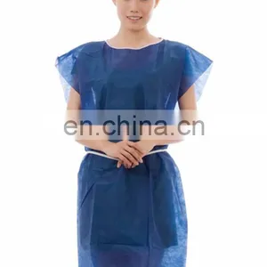 Protective Safety Disposable Patients Gown Without Sleeves thumbnail-1