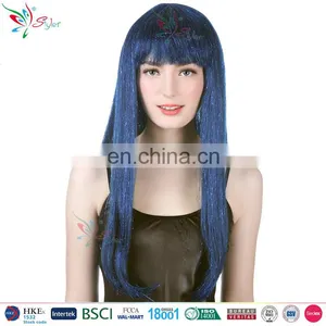 Styler Brand 2016 New Fashion Tinsel Party Wig Wholesale Factory Long Synthetic Hair Wig thumbnail-6