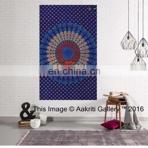Indian Mor Tapestry Mandala Turquoise Color Design Bohemian Mandala Tapestry thumbnail-4