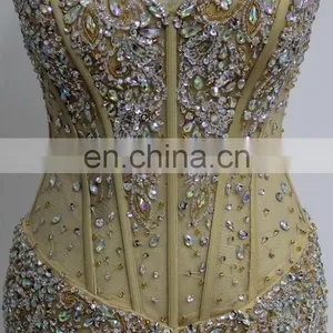 Latest Made in China Beaded Sexy Split Factory Wholesale Evening Dress thumbnail-4