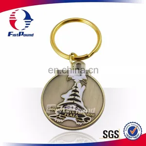 Silver Coin Splitring Keyring thumbnail-3