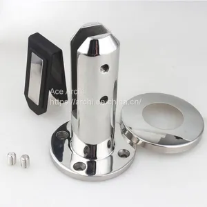 High Quality Stainless Steel Round Glass Pool Fence Spigot thumbnail-2