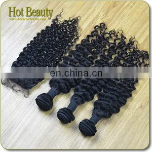 No Synthetic Malaysian Human Hair Bundles Deep Curly Made In China thumbnail-3