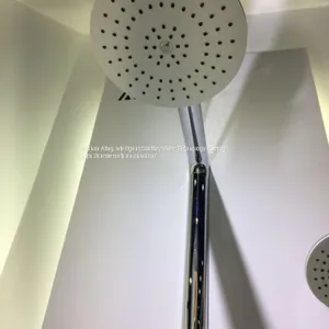 AT-P005 Shower Systems With Platform Round Top Shower With Hand Shower Water Outlet Aluminum Alloy Platform thumbnail-3