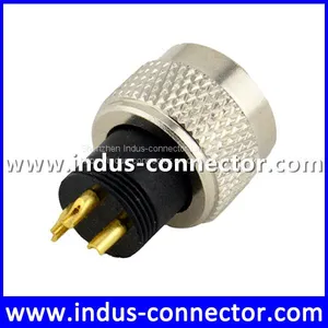 Customized Shielded 4poles M12 Female d Code Moulding Connector for Medical thumbnail-2