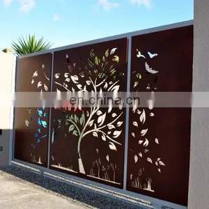 Garden Corten Steel Screen Panels In Steel Sheets thumbnail-2