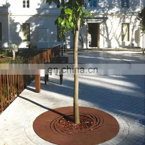 Customized Design Corten Steel Tree Grating thumbnail-1