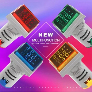 AC V+A+HZ Led Traid Display 22mm AC 0-100A Multifunctional Indicator Ammeter Voltmeter Digital Frequency Meter Equipments thumbnail-1